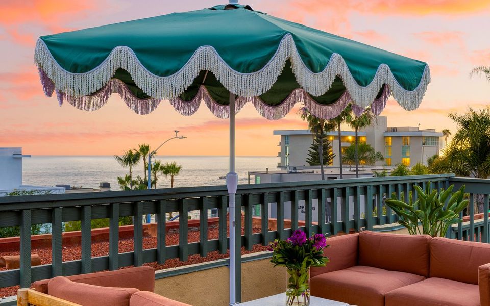 The terrace at The Mara, Laguna Beach